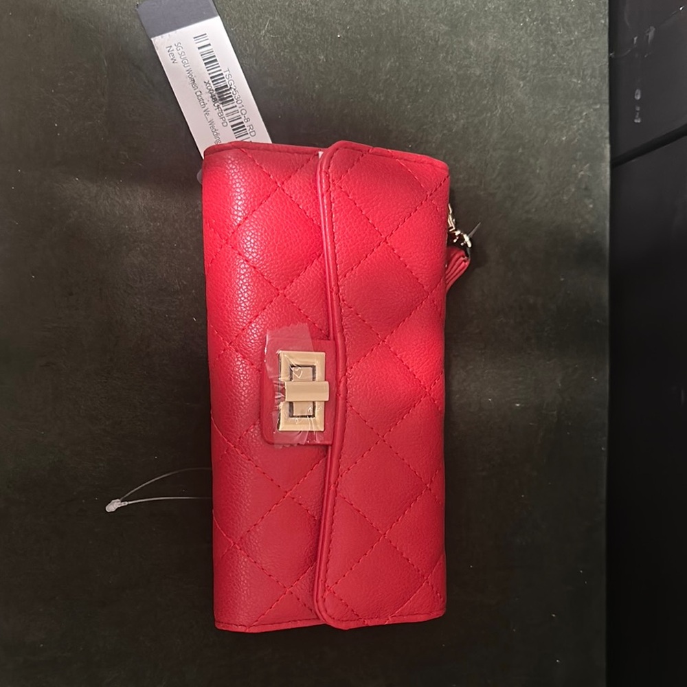 Quilted Red Women's Clutch